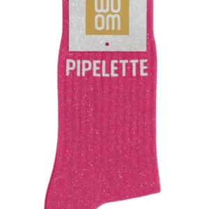 Chaussettes à Paillettes « Pipelette » Fuschia – Taille 36-40.