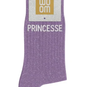 Chaussettes à Paillettes « Princesse » Mauve – Taille 36-40.