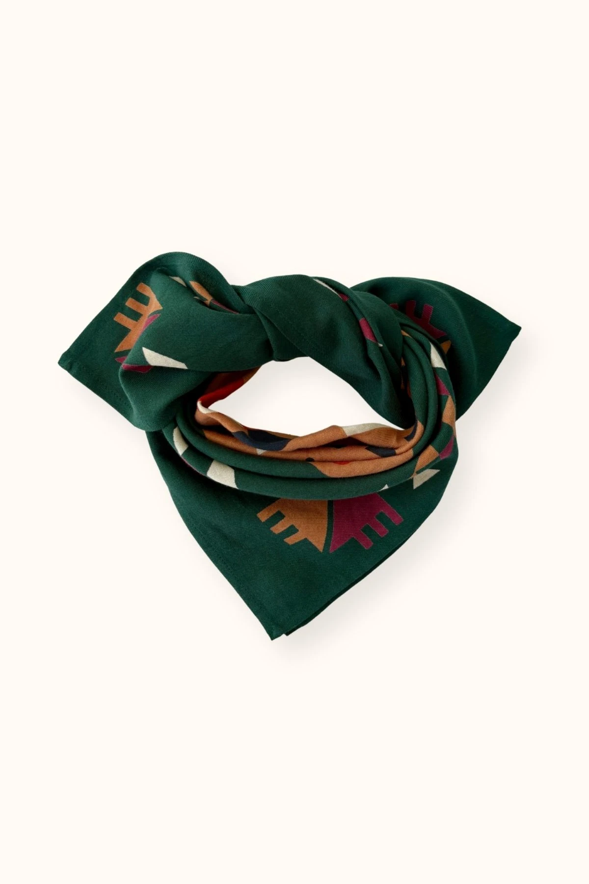 Apaches Collections – Small Foulard Manika « Rajah » Forest.