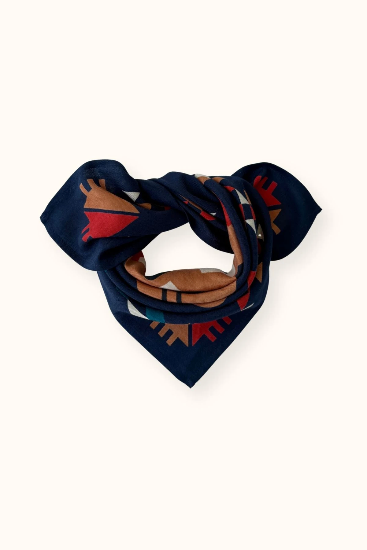 Apaches Collections – Small Foulard Manika « Rajah » Navy.