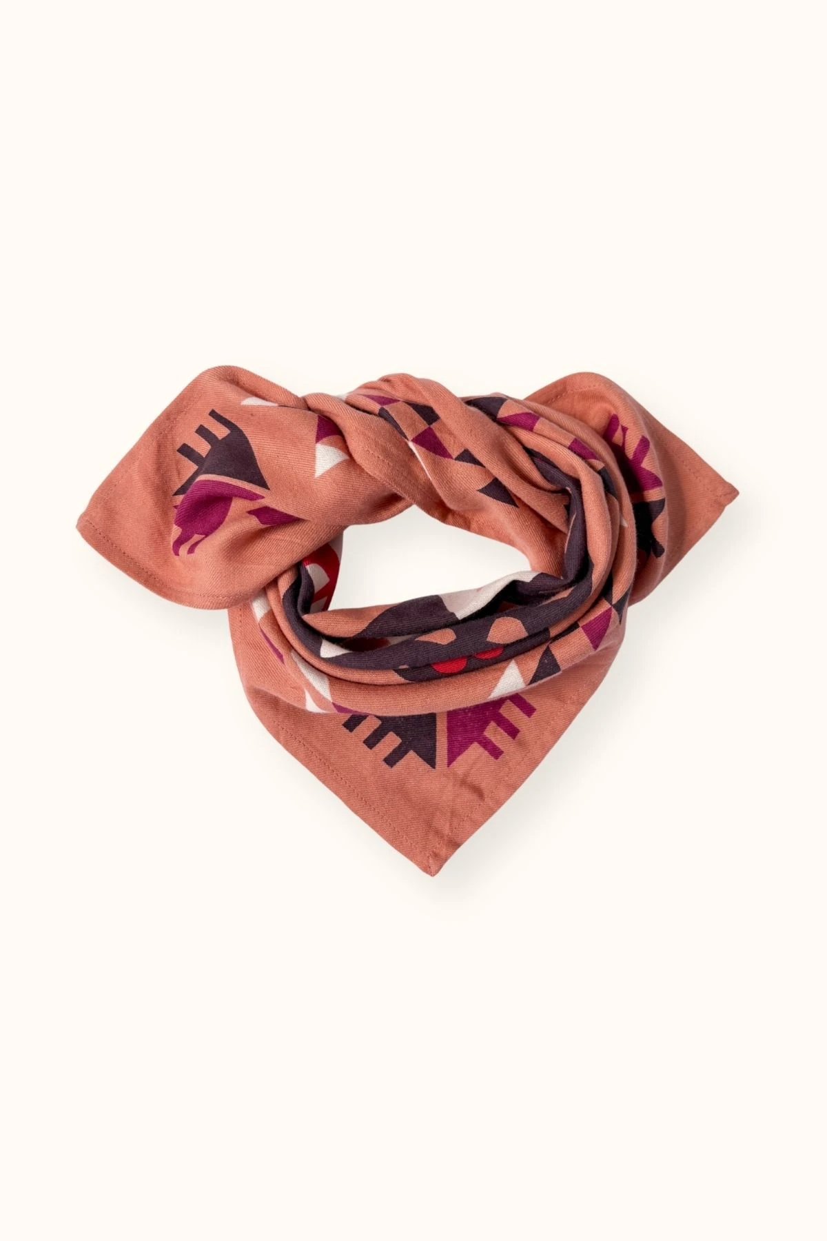 Apaches Collections – Small Foulard Manika « Rajah » Rust .
