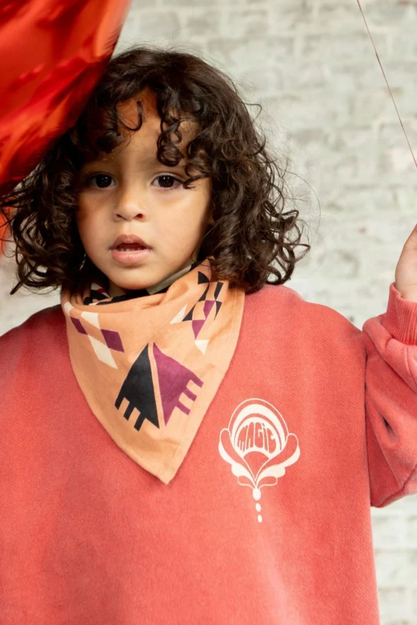 Apaches Collections – Small Foulard Manika « Rajah » Rust . - Image 3