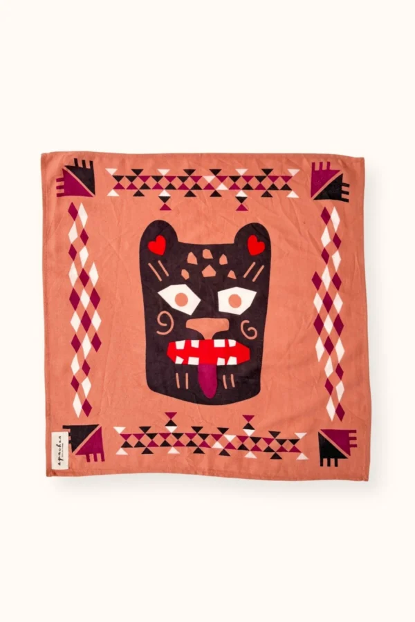 Apaches Collections – Small Foulard Manika « Rajah » Rust . - Image 4