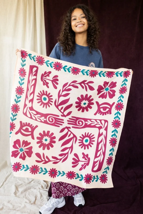Apaches Collections – Big Foulard Latika « Rita » Macadamia. - Image 2