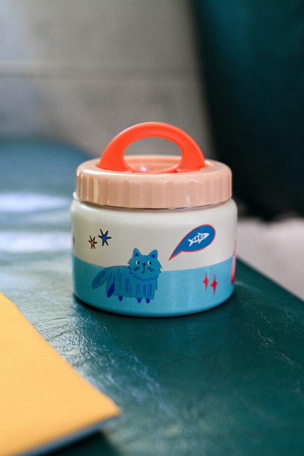 Pot isotherme en acier inoxydable MEOWTIFUL CATS 350ml. - Image 2