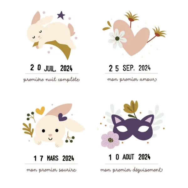 Affiche « Mes premières fois » lapin. - Image 3