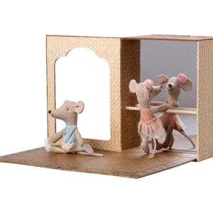 Maileg Studio de danse avec petite sœur et petit frère Souris.