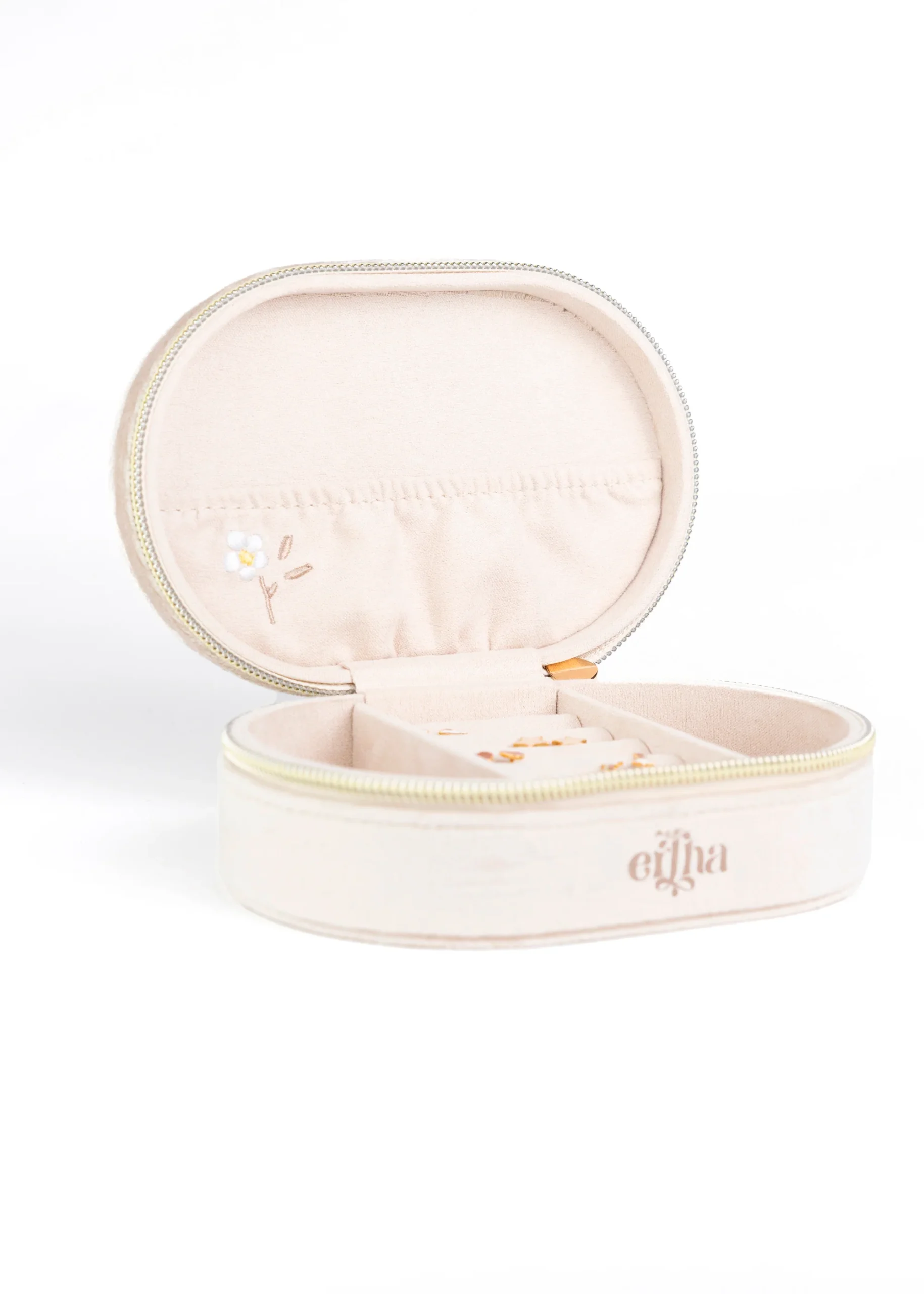 Coffret à bijoux Aura - Broderie Marguerite.
