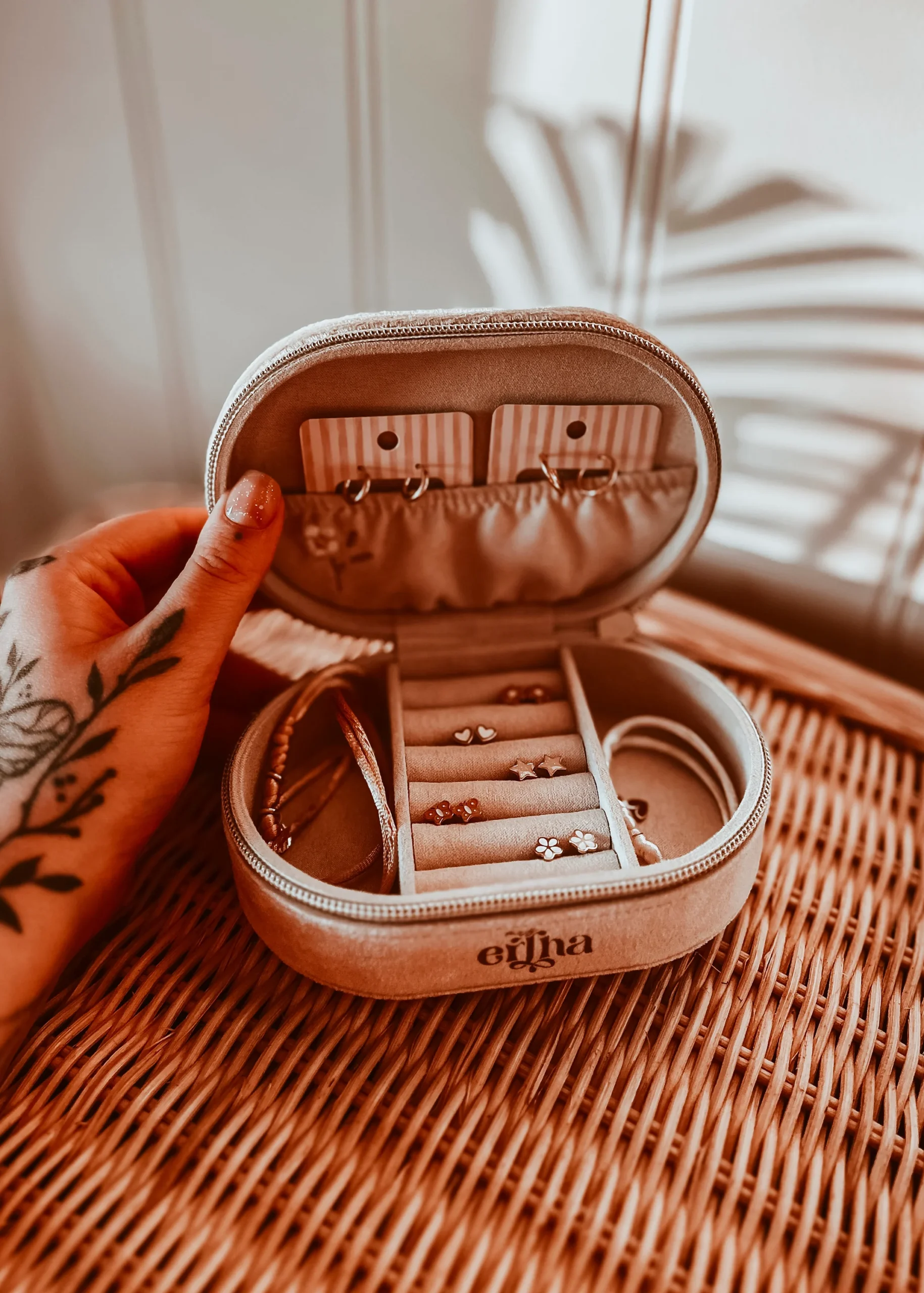 Coffret à bijoux Aura - Broderie Marguerite. - Image 2