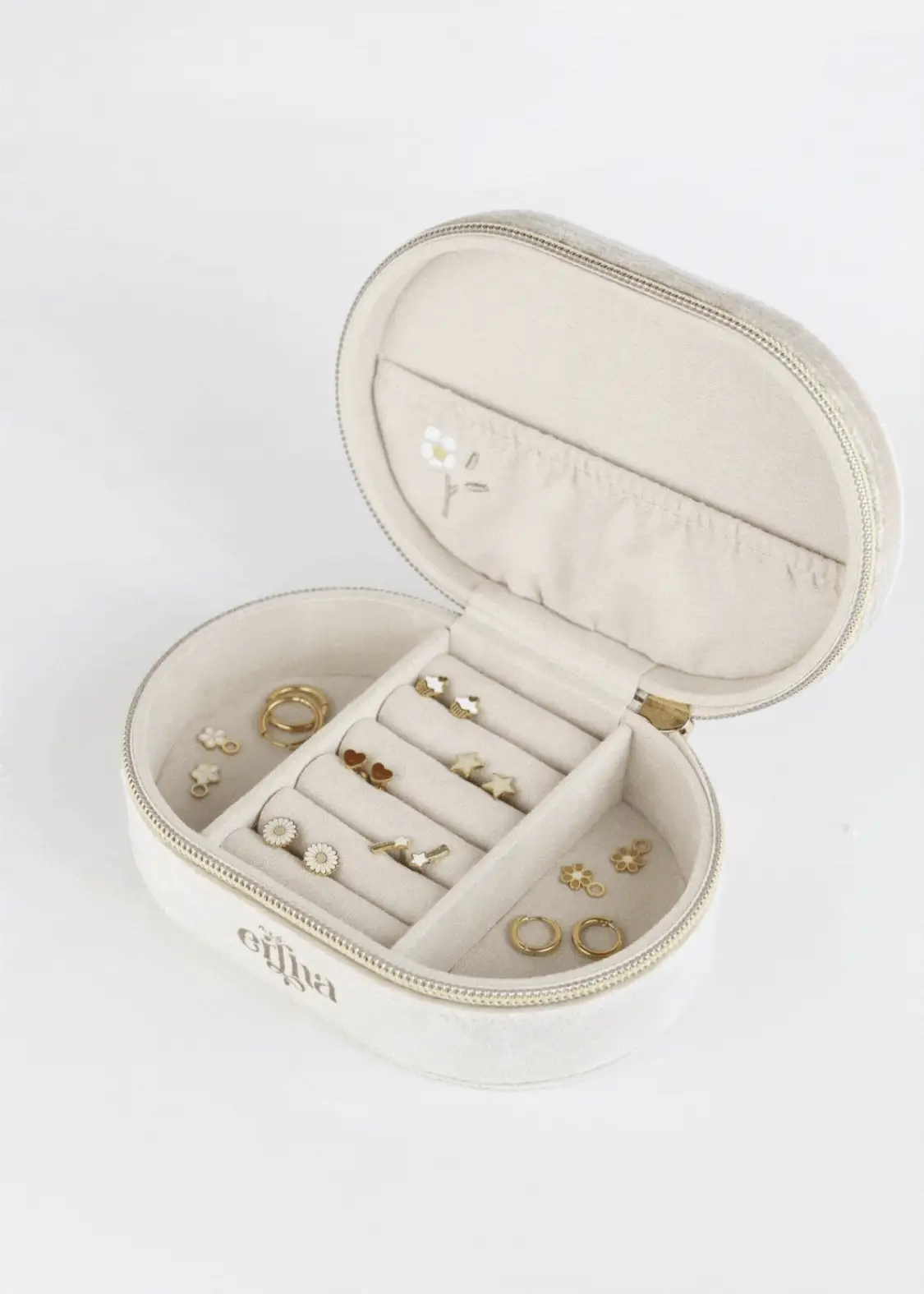 Coffret à bijoux Aura - Broderie Marguerite. - Image 4