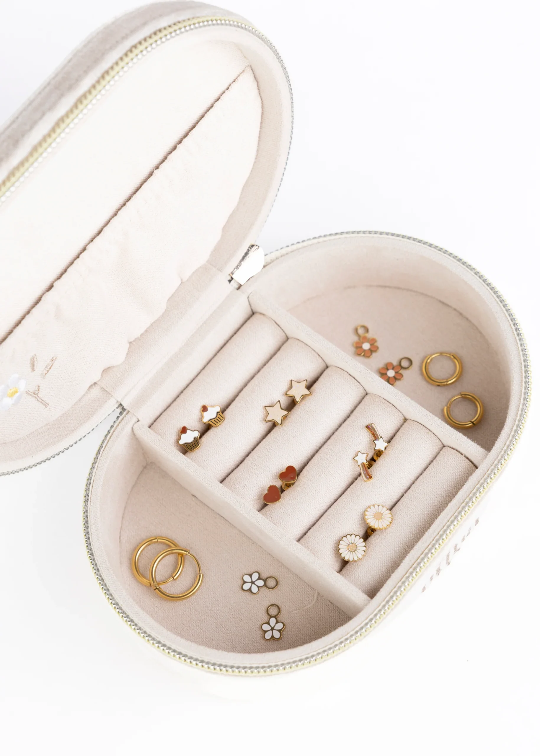 Coffret à bijoux Aura - Broderie Marguerite. - Image 5
