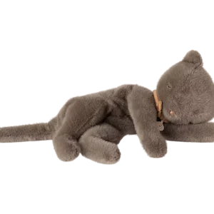 Maileg Peluche chaton endormi, Medium – Gris.