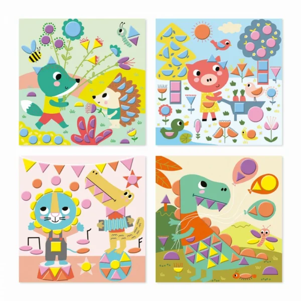 Coffret créatif Gommettes Géométriques - 3 ans - Janod. - Image 2