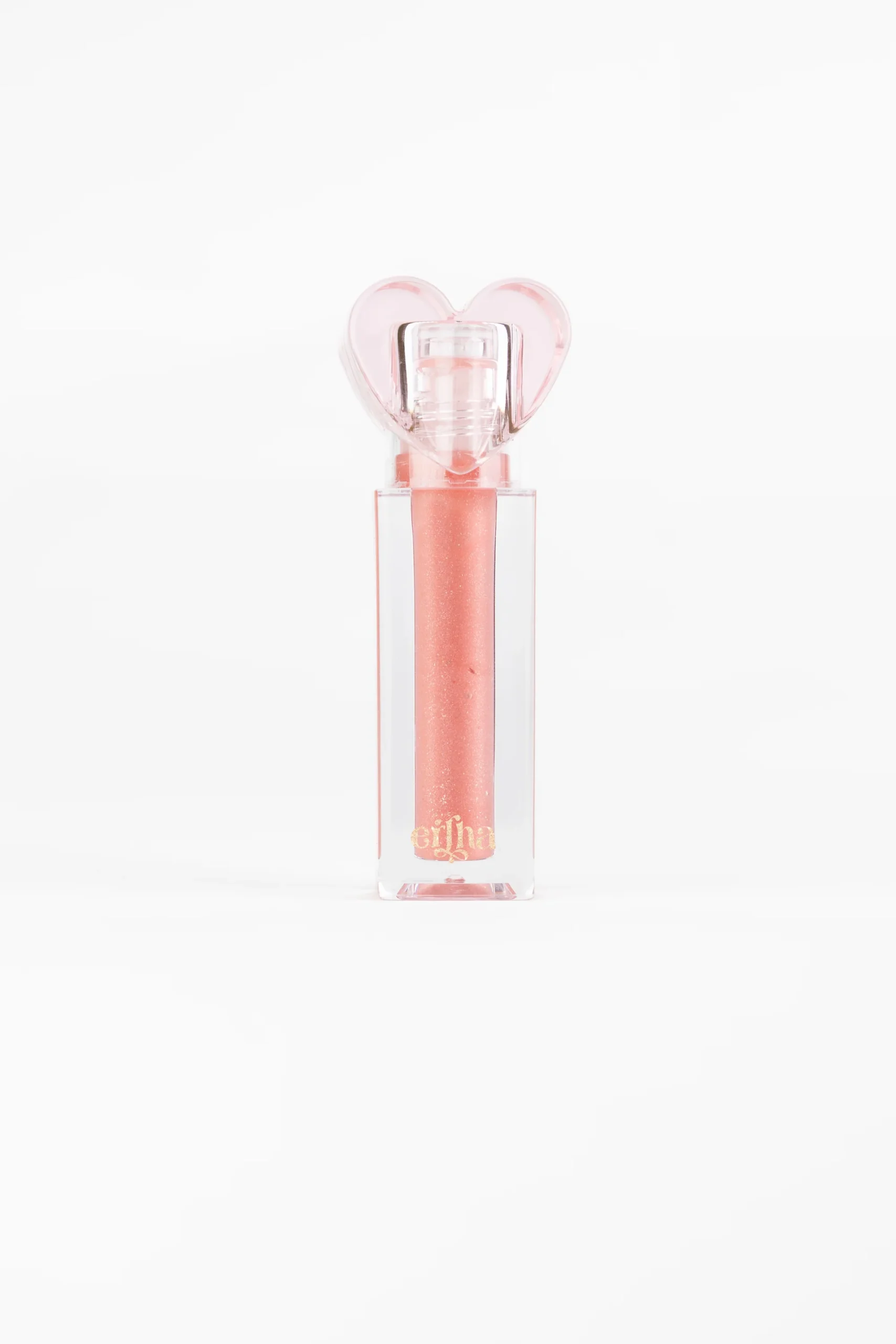 Gloss Brillant à lèvres végétalien aromatisé – Rose pailleté – Saveur fraise.
