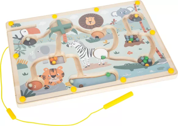 Labyrinthe magnétique « Safari »  | Jouets en bois.