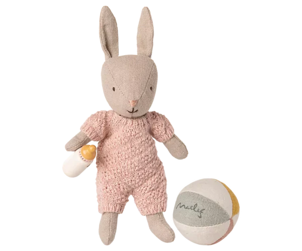 Maileg Coffret lapin, Micro - Sable - Rose.