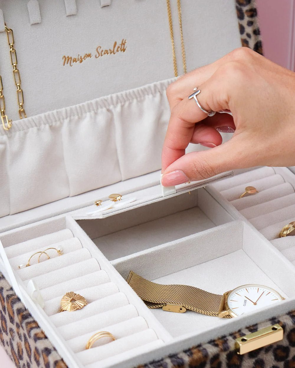 Boîte à bijoux Louise en léopard. - Image 3