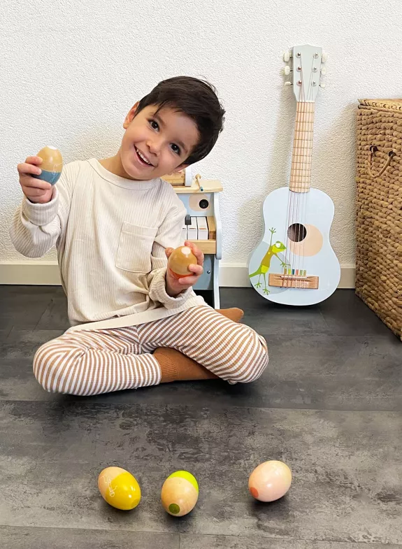 Oeufs musicaux « Groovy Beats » | instrument de musique | Jouets en bois. - Image 2