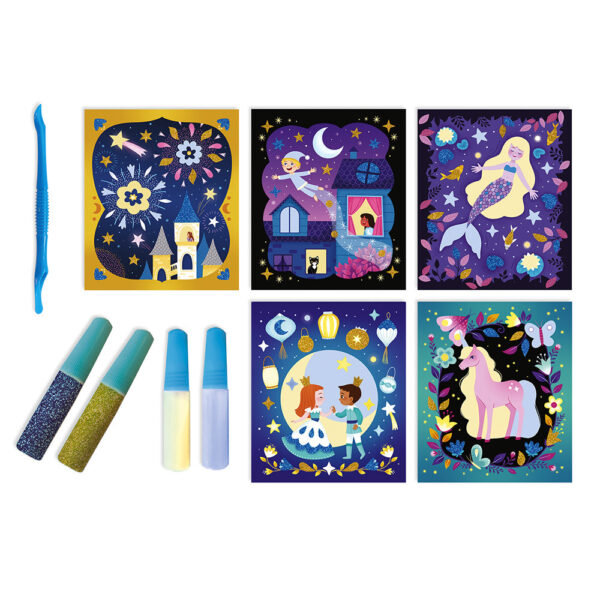Kit Créatif - Sables Phosphorescents et Paillettes Nuit Féérique - Janod. - Image 2