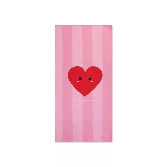 Serviette en microfibre Coeur 135 x 65 cm. - Image 2