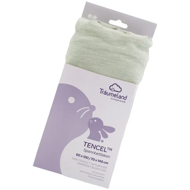 Träumeland Drap-housse Tencel desert sage 70x140cm.
