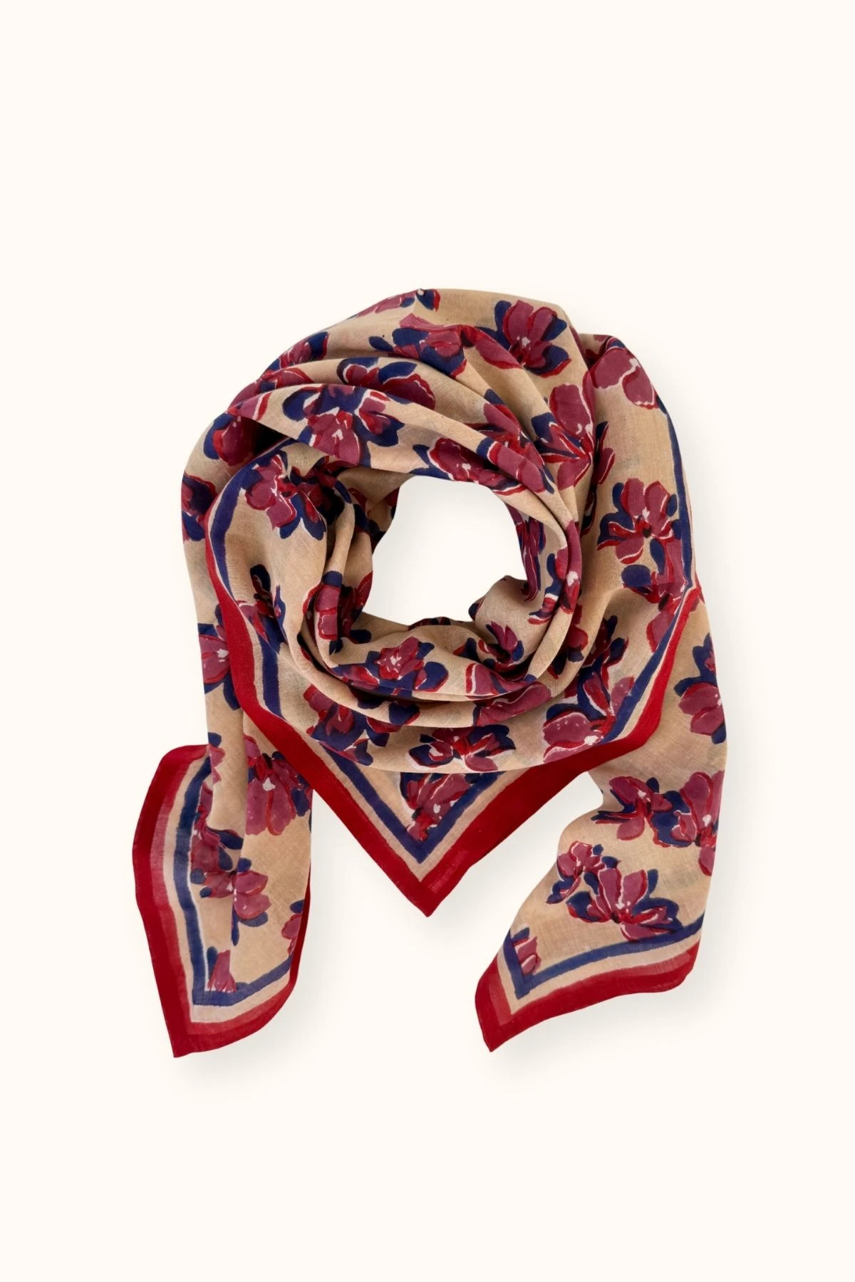 Apaches Collections – Big Foulard Dupatta Violeta Macadamia.