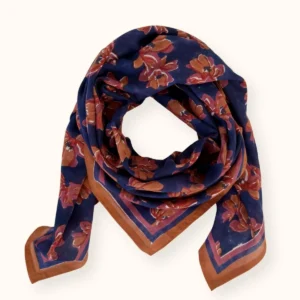 Apaches Collections – Big Foulard Dupatta Violeta Navy.