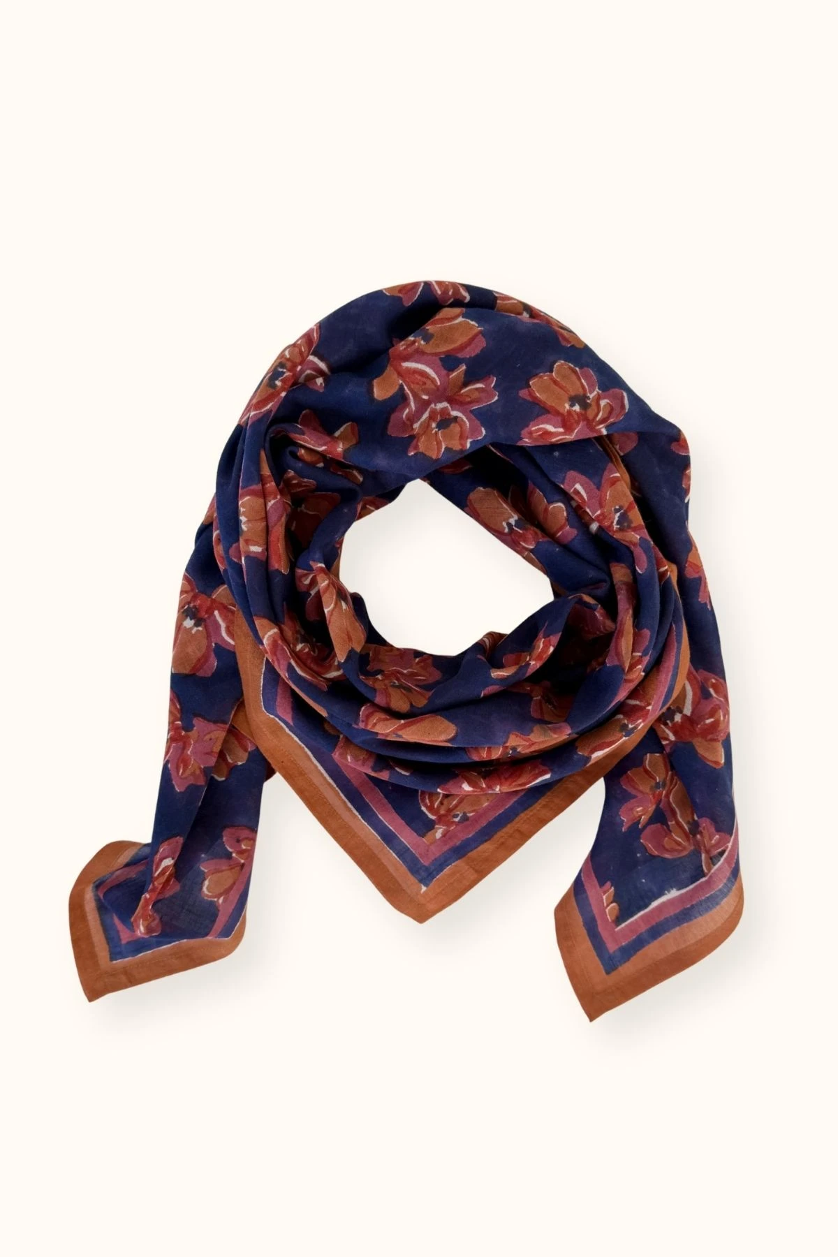 Apaches Collections – Big Foulard Dupatta Violeta Navy.