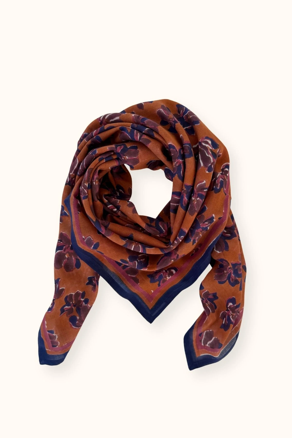 Apaches Collections – Big Foulard Dupatta Violeta Rust.