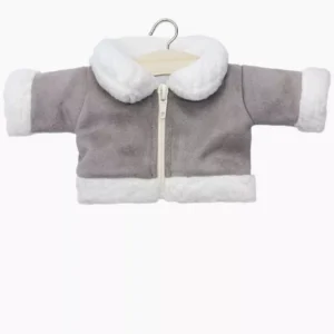 Minikane Blouson Margaret en faux daim taupe.