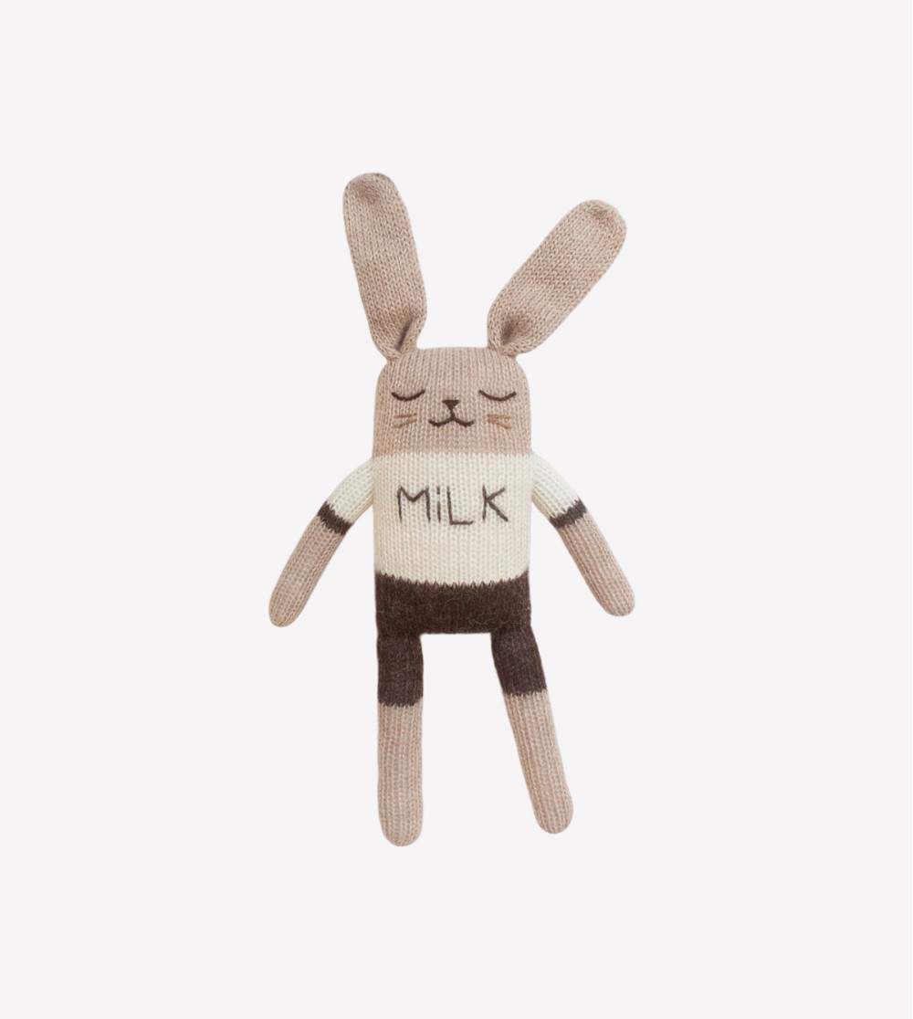 Doudou lapin Milk |Main Sauvage x Organic Zoo .