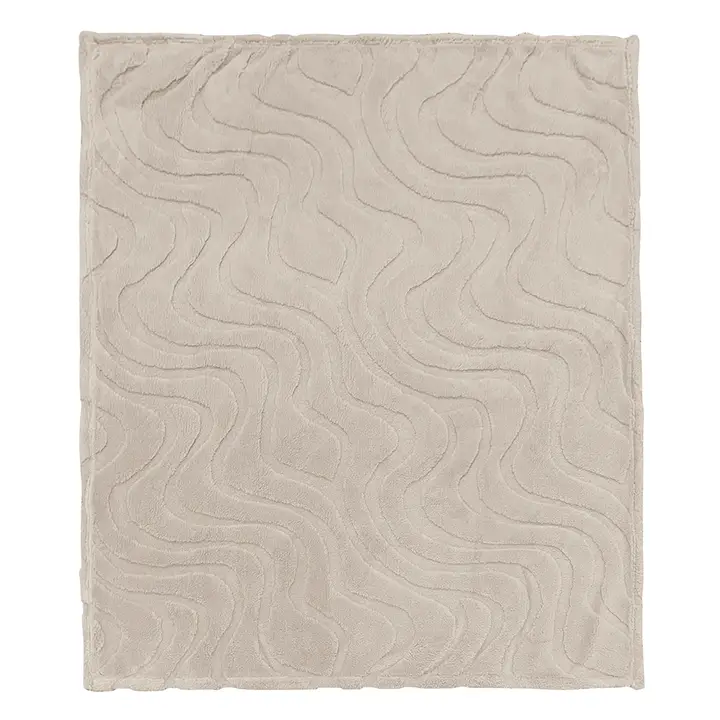 Plaid Josselin écru 130X170cm.