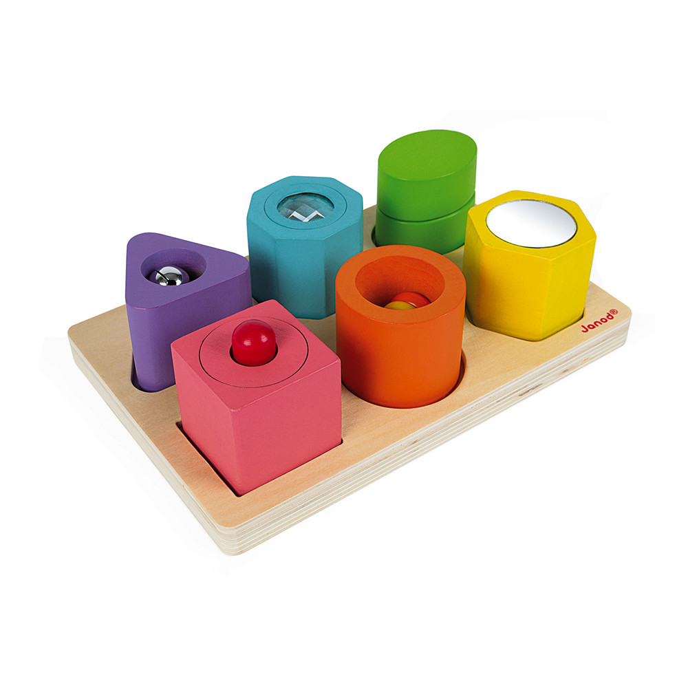 Puzzle 6 cubes sensoriels (bois) | Janod. - Image 3