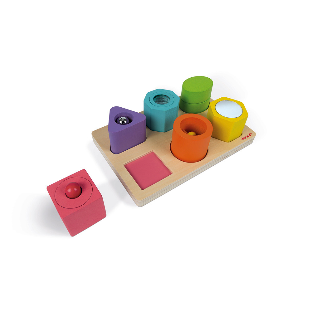 Puzzle 6 cubes sensoriels (bois) | Janod. - Image 5