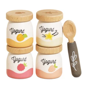 Pack de yaourts – Jouet en bois.