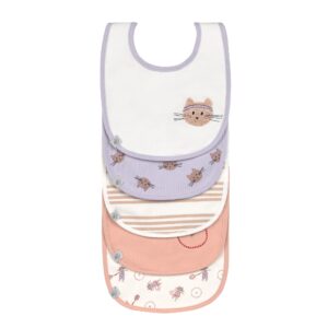 Bavoirs coton bio (lot de 5)- Tiny Team, Chat.