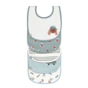 Bavoirs coton bio (lot de 5)- Tiny Team, Chien.