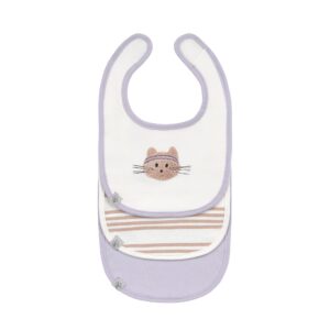 Bavoirs naissance (lot de 3) – Tiny Team, Chat.