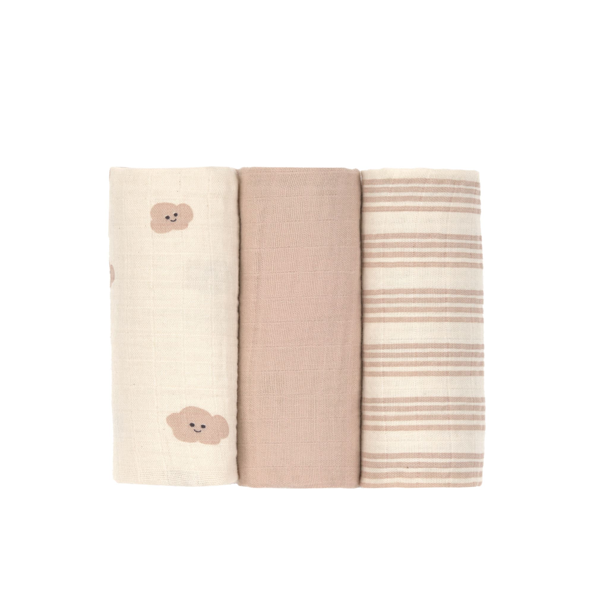 Langes coton (3 pcs) 60 x 60 cm - Tiny Team, mushroom. - Image 6