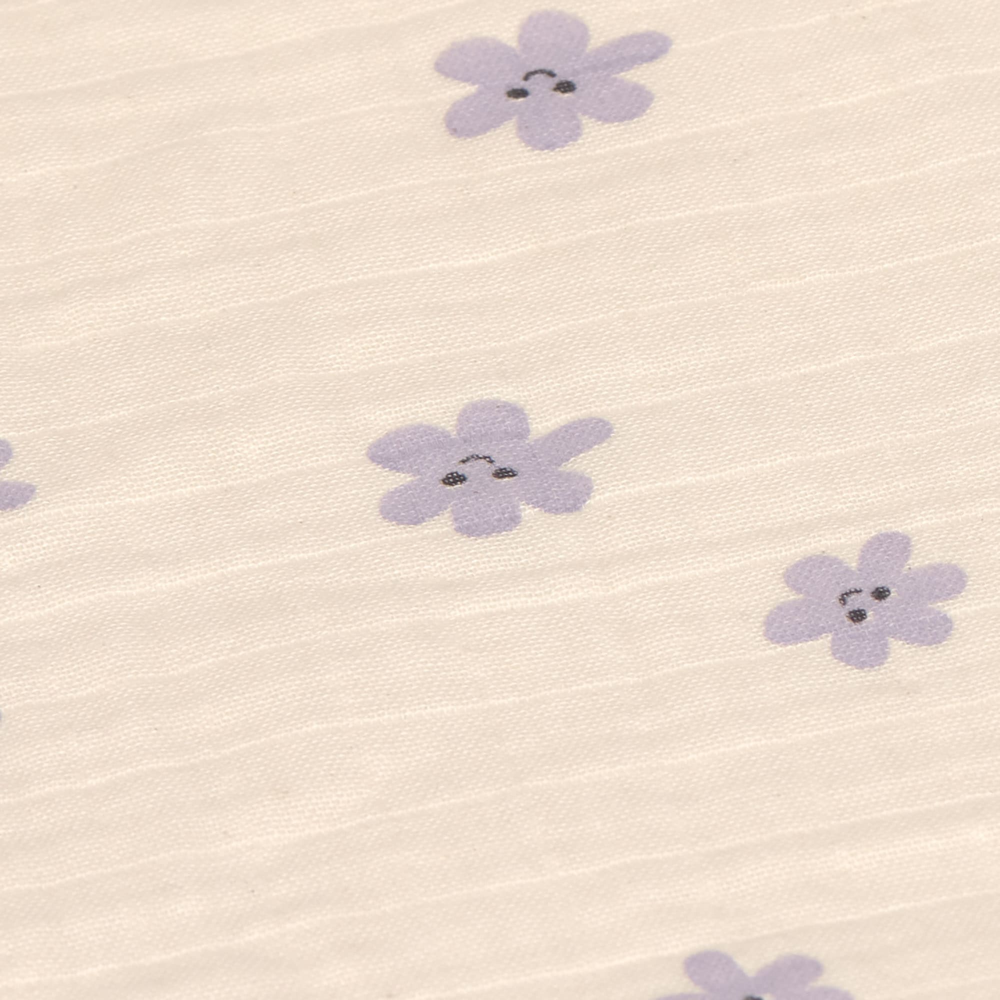 Langes coton (3 pcs) 60 x 60 cm - Tiny Team, lilas. - Image 3