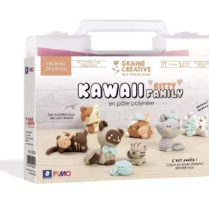 MALETTE FIMO KAWAII KITTY FAMILY.