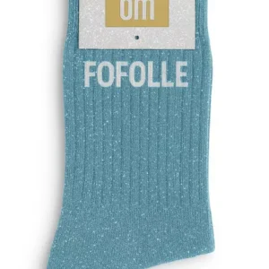 Chaussettes à Paillettes « Fofolle » Turquoise – Taille 36-40.
