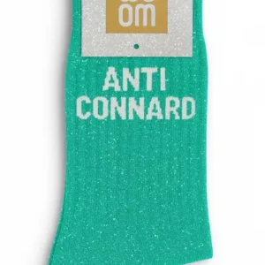 Chaussettes à Paillettes « Anti-Connard » Green Queen – Taille 36-40.