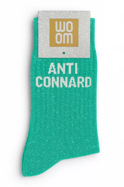 Chaussettes à Paillettes « Anti-Connard » Green Queen – Taille 36-40.
