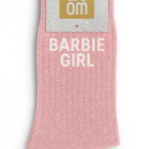 Chaussettes à Paillettes « Barbie Girl » – Rose – Taille 36-40.