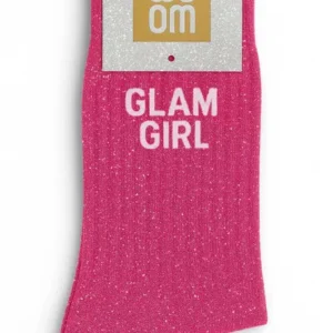 Chaussettes à Paillettes « Glam Girl » – Fuchsia – Taille 36-40.
