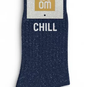 Chaussettes à Paillettes « Chill » Marine -Taille 36-40.