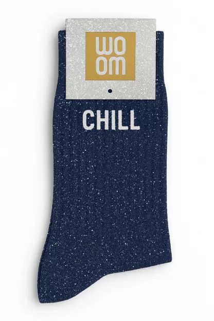 Chaussettes à Paillettes « Chill » Marine -Taille 36-40.