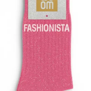 Chaussettes à Paillettes « Fashionista » Rose Bubble – Taille 36-40.