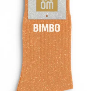 Chaussettes à Paillettes « Bimbo » Orange – Taille 36-40.